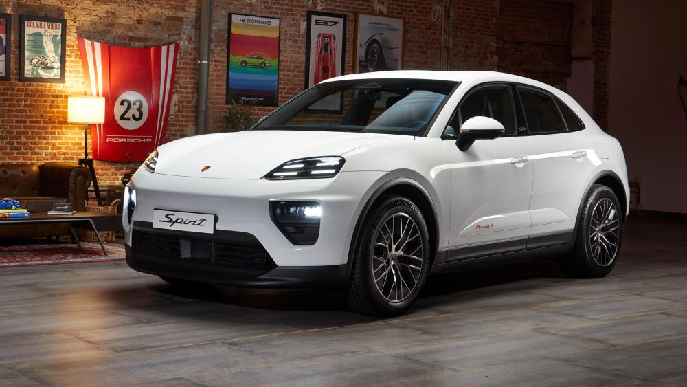 Porsche Macan 4 Spirit in Elegant Studio Setting wallpaper