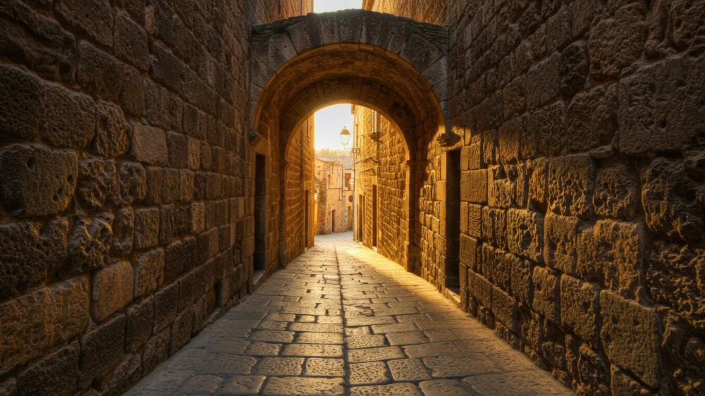 Golden Arch Alleyway wallpaper