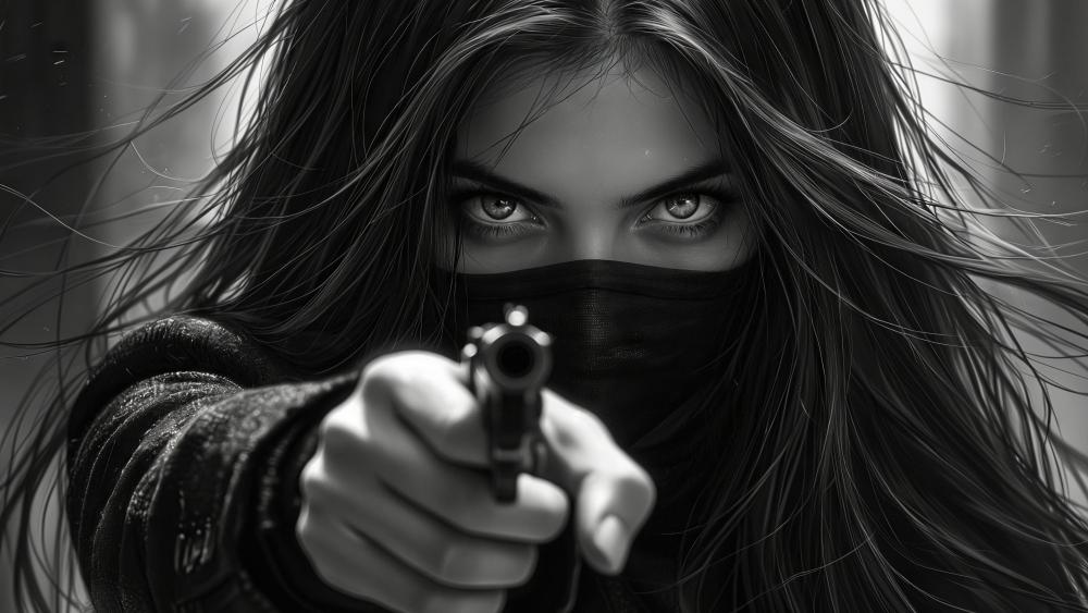 Shadowed Assassin's Gaze wallpaper
