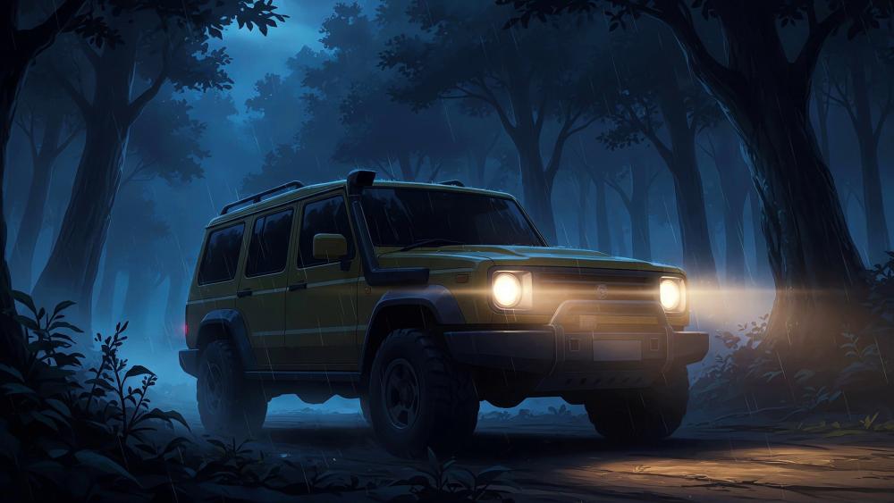Misty Forest Off Road Adventure wallpaper