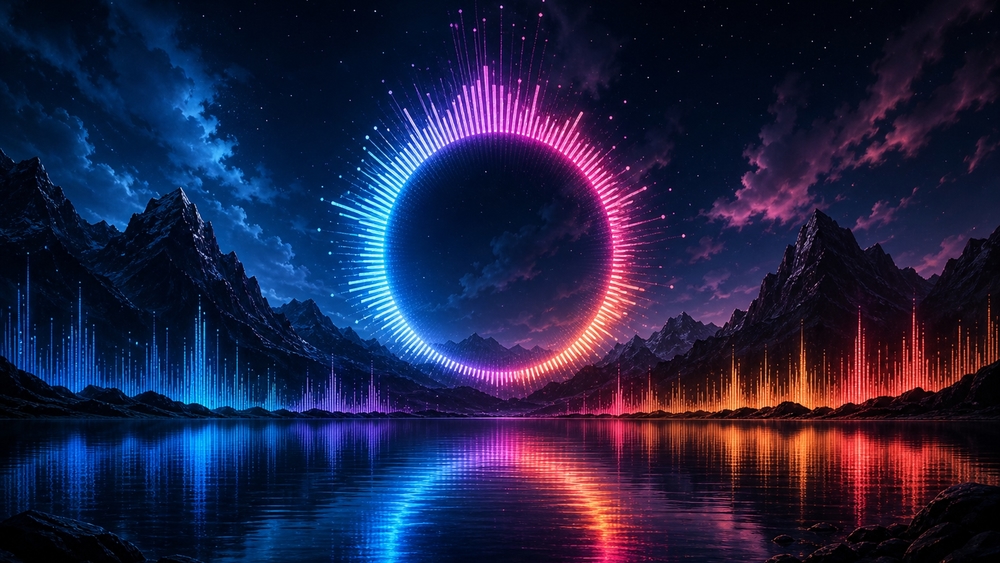 Neon Echo Horizon wallpaper