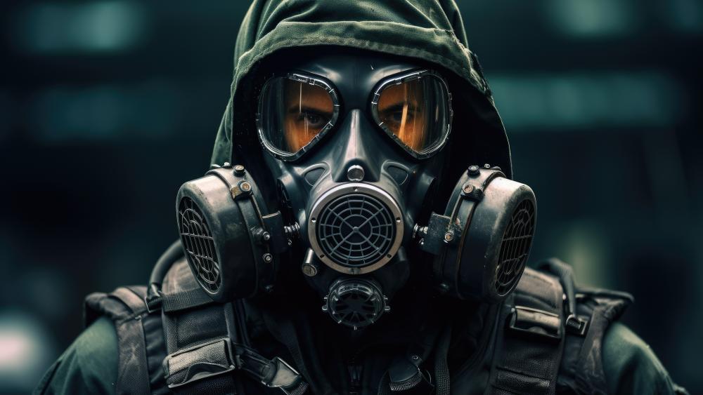 Stealth Operator in Gas Mask wallpaper