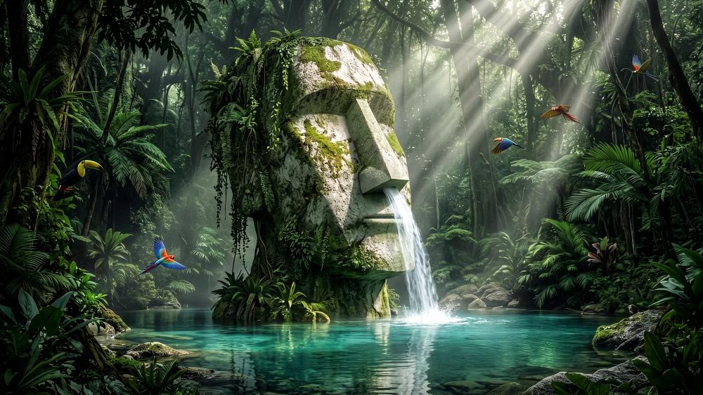 Lost Jungle Guardian wallpaper