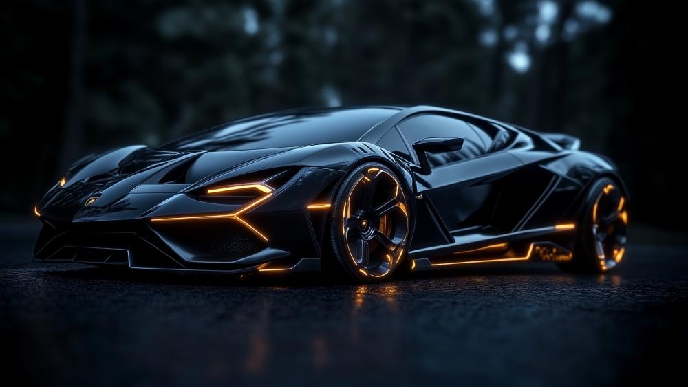 Futuristic Lamborghini Night Vision wallpaper