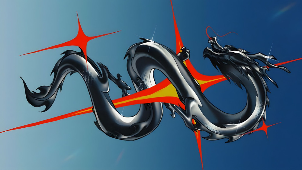 Shimmering Dragon Spiral wallpaper