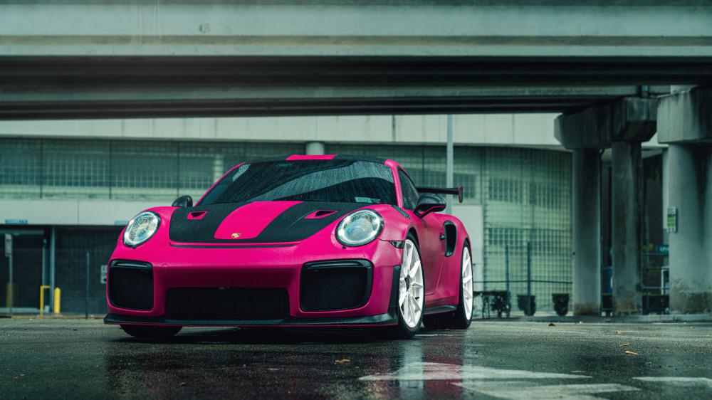 Porsche 911 GT2 RS Neon Drift wallpaper