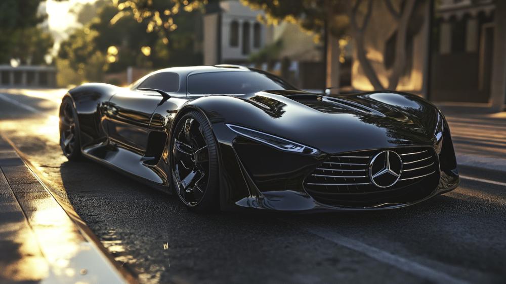 Mercedes Benz Sunset Street Cruiser wallpaper