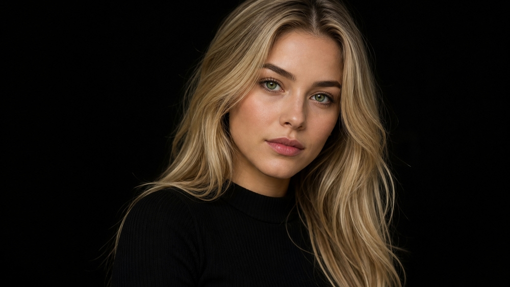 Elegant Blonde Portrait wallpaper