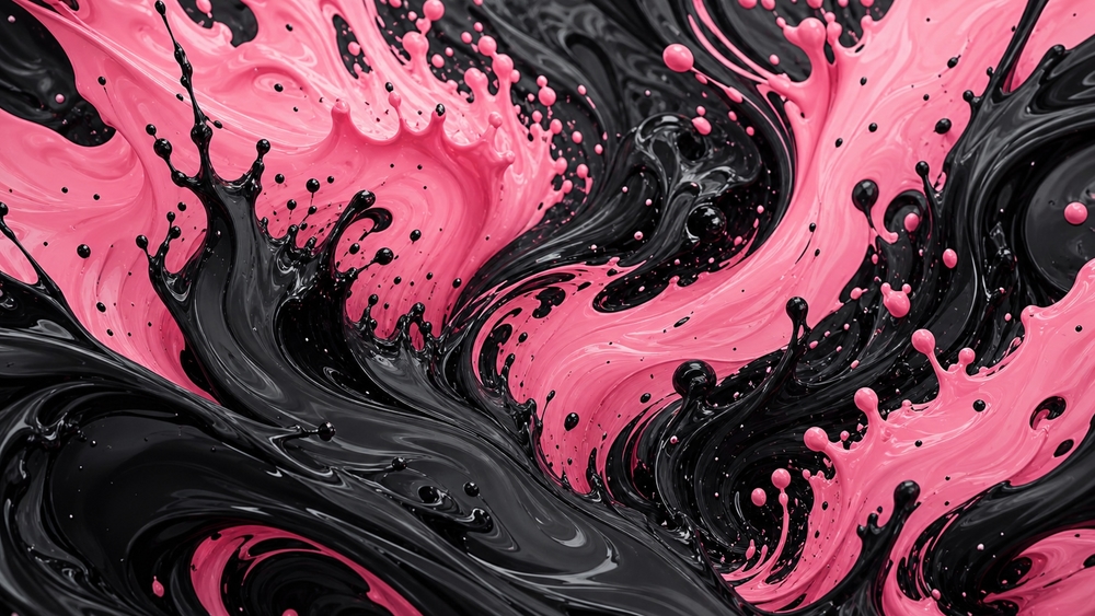 Midnight Pink Liquid Swirl wallpaper
