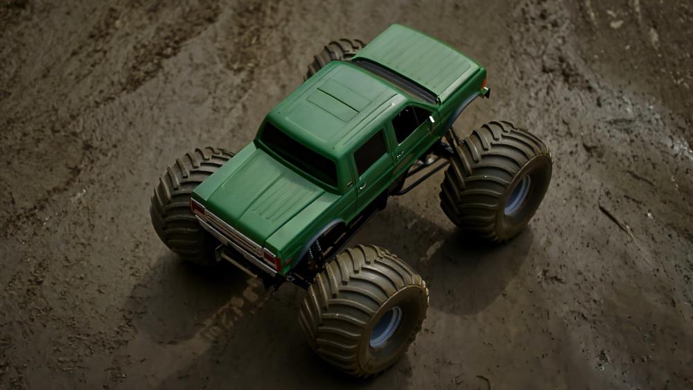 Monster Truck Dominates the Muddy Trail wallpaper
