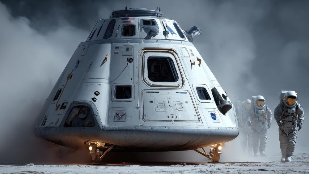 Moon Landing at Dusk wallpaper