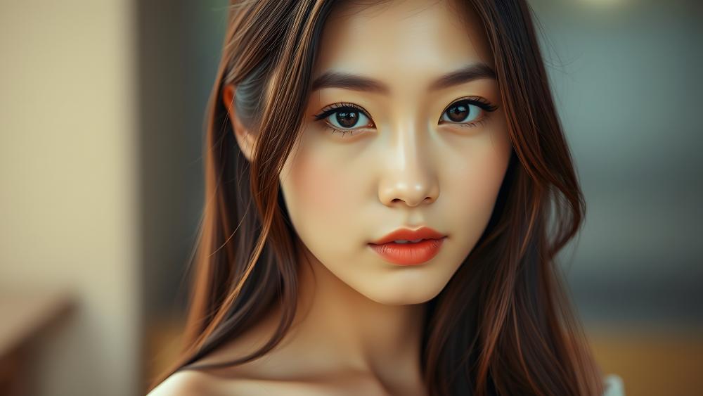 Elegant Asian Portrait wallpaper