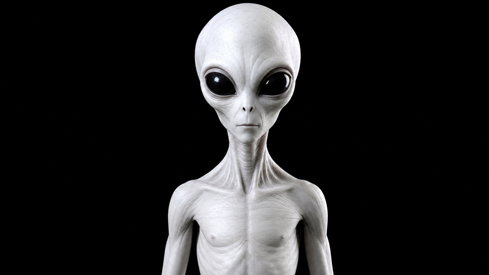 Silent Grey Visitor wallpaper