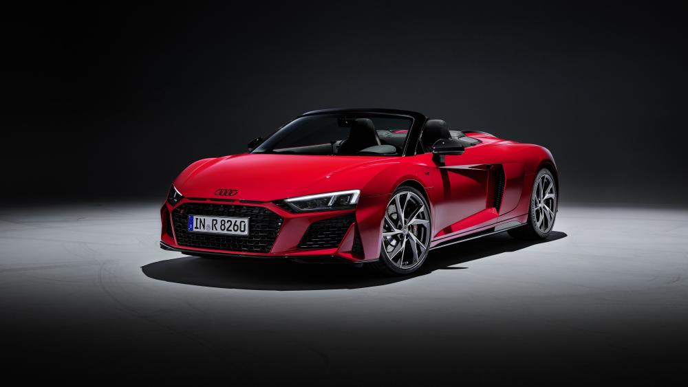 Red Audi R8 Convertible Spotlight wallpaper