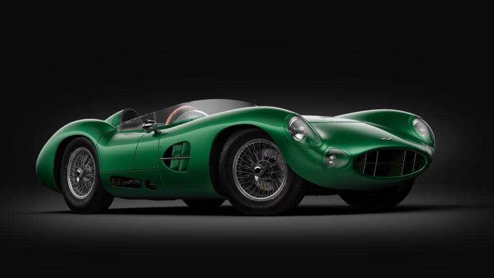 Green Aston Martin DBR1 Classic Racer wallpaper