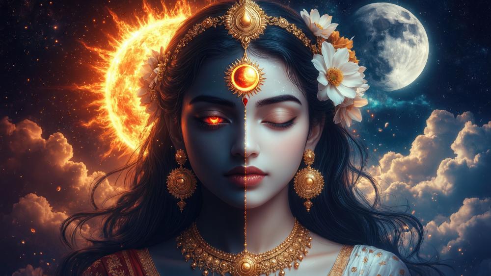Solar Lunar Goddess of Dual Realms wallpaper