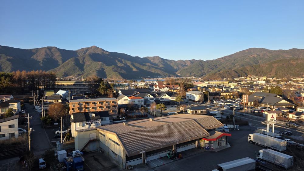 Tranquil Japanese Mountain Town wallpaper