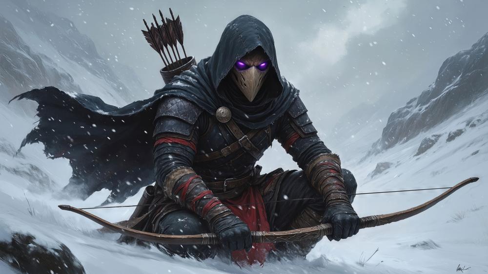 Winter Shadow Archer in the Blizzard wallpaper