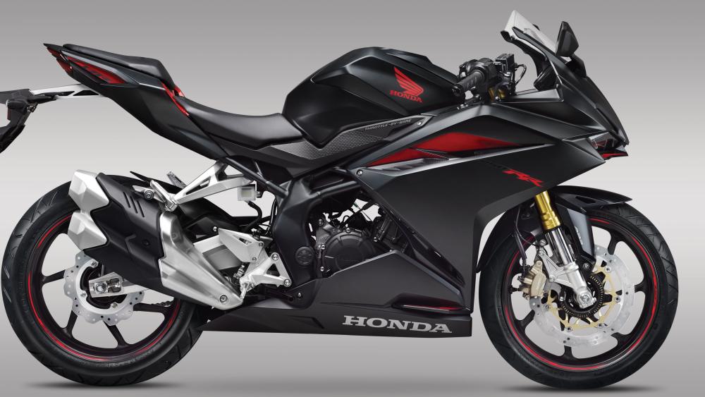Honda Sport Bike in Sleek Black Red Design wallpaper