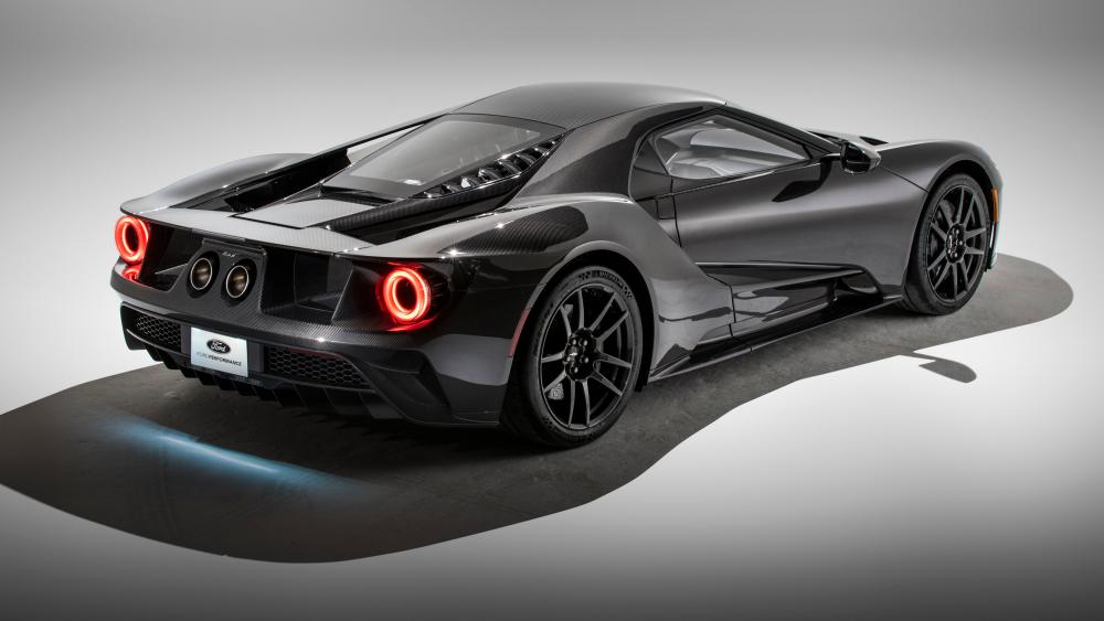 Black Ford GT Studio Rear View wallpaper