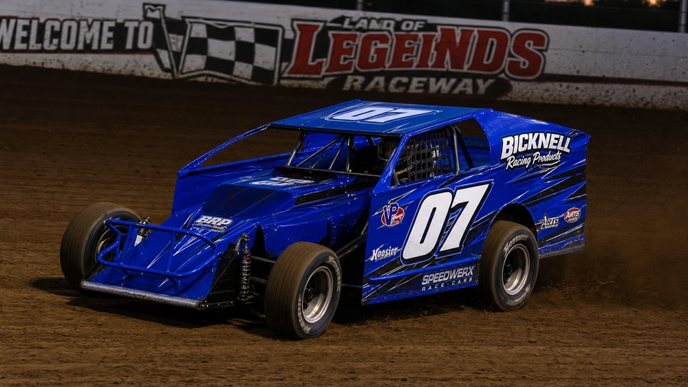 Blue Dirt Track Racer wallpaper