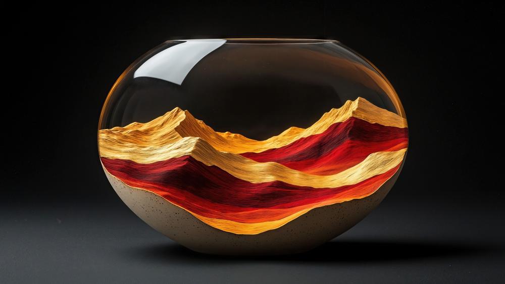 Molten Horizons in Glass Bowl wallpaper