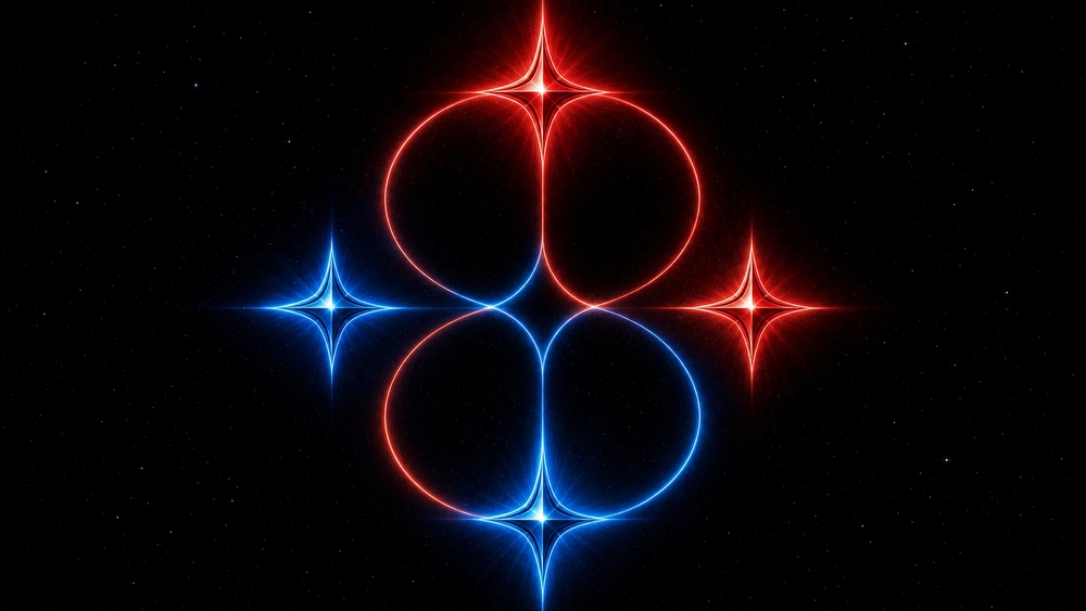 Neon Duality Orbit wallpaper