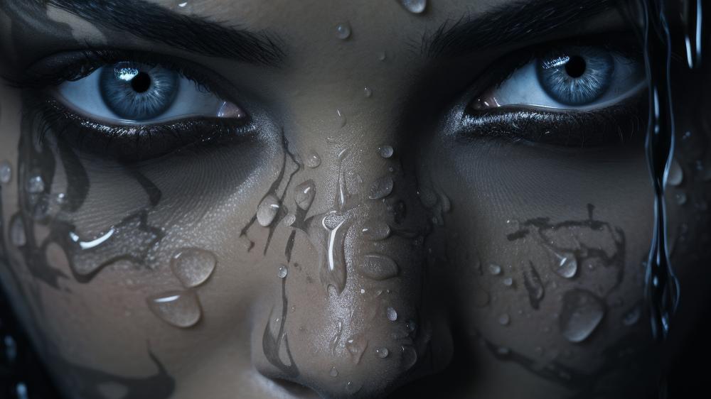 Enigmatic Blue Eyed Warrior wallpaper