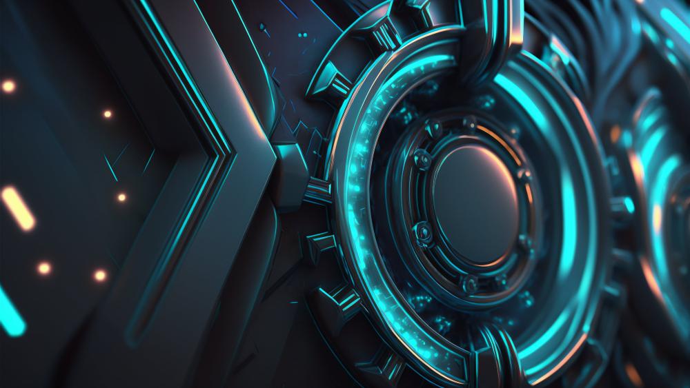 Neon Circuit Core wallpaper