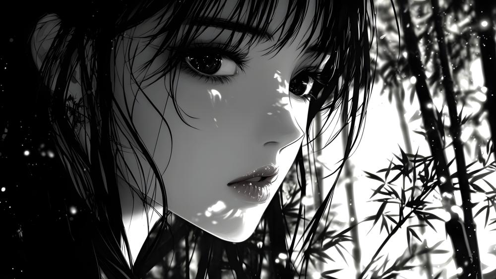 Silent Bamboo Muse wallpaper
