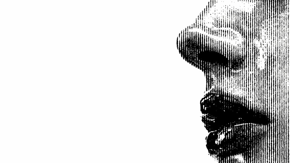 Minimal Monochrome Profile Sketch wallpaper