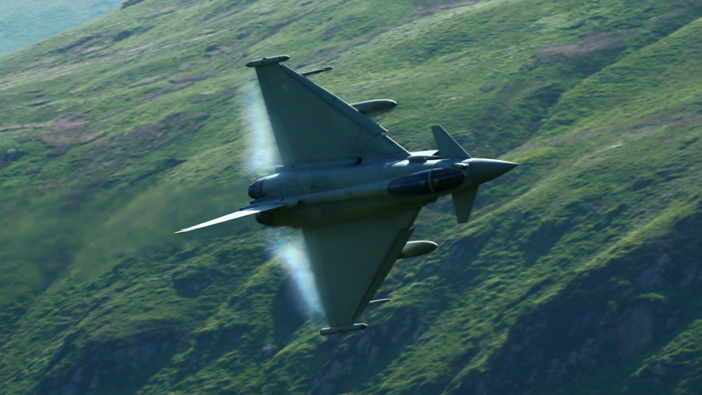 Eurofighter Typhoon Low Level Flight over Mach Loop wallpaper