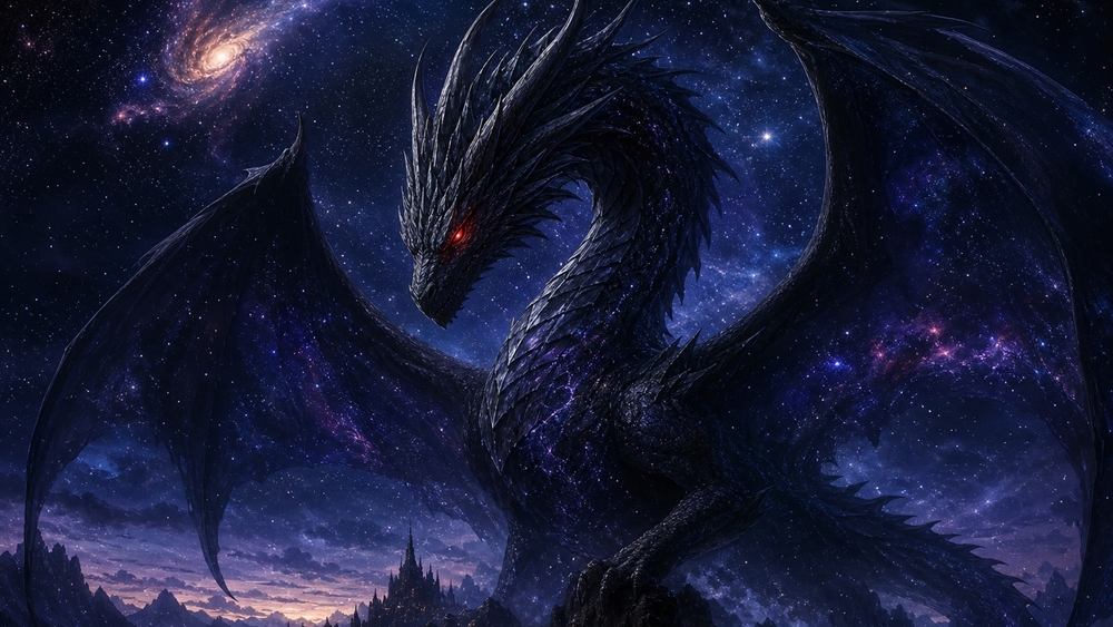 Cosmic Shadow Dragon wallpaper