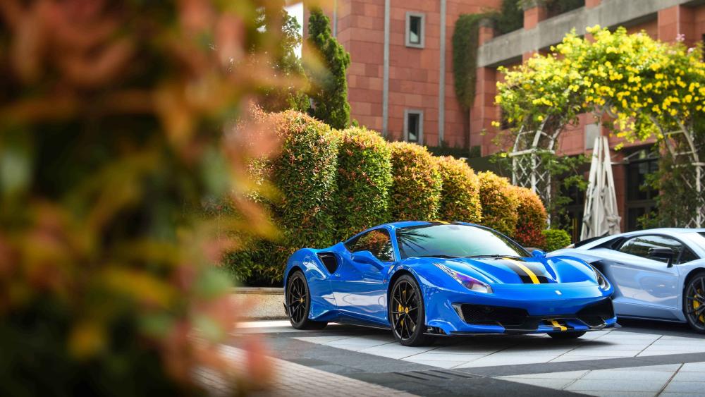 Blue Ferrari Elegance wallpaper