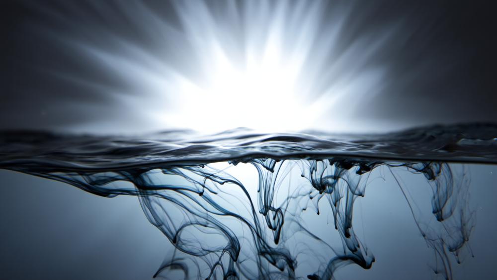 Luminous Ink Drift wallpaper