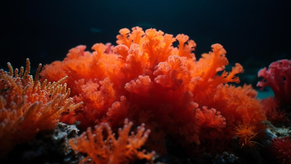 Vibrant Underwater Coral Garden wallpaper