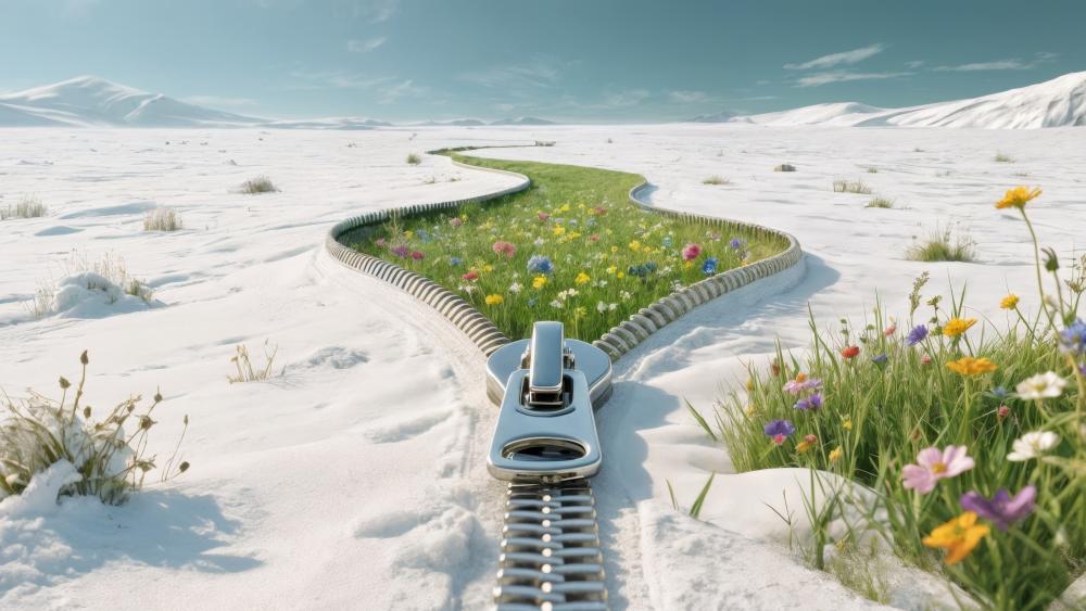 Unzipping Dreamscape Meadow wallpaper