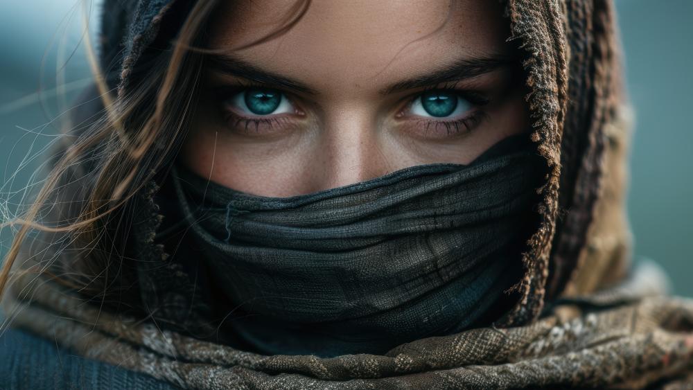 Mysterious Hooded Gaze wallpaper