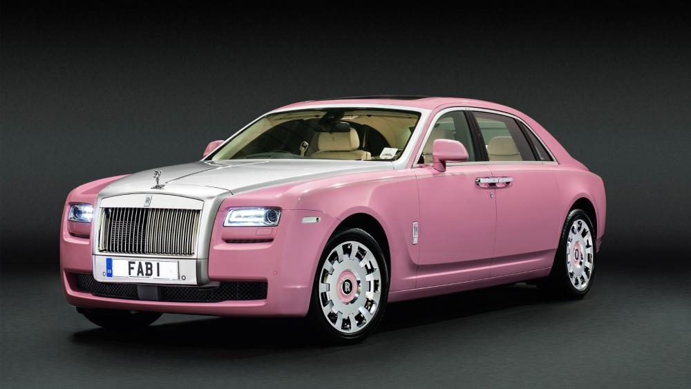 Pink Rolls Royce Ghost Elegance wallpaper