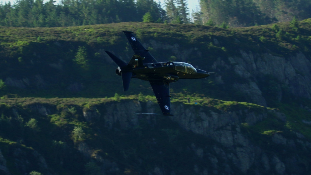 Royal Air Force Hawk Over Mountain Terrain wallpaper