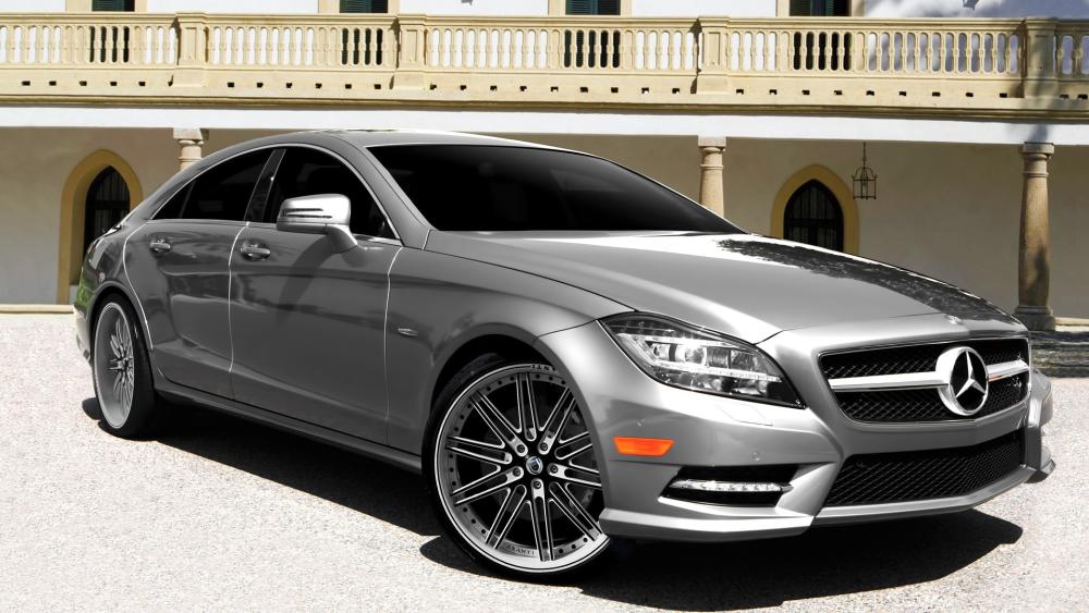 Silver Mercedes Benz Luxury Sedan wallpaper