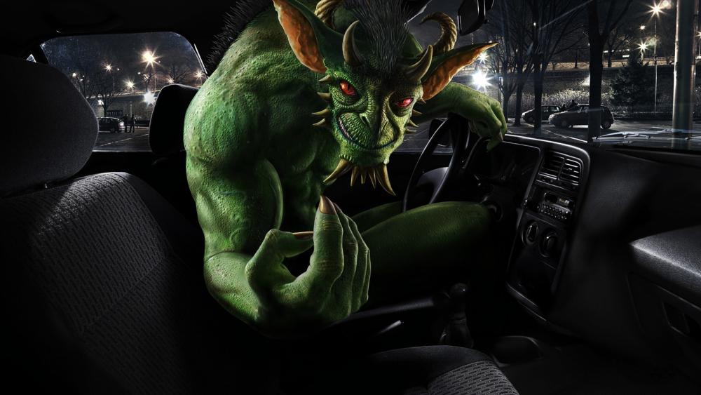 Horned Demon in the Backseat wallpaper