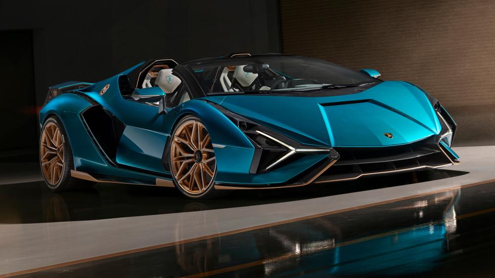 Futuristic Lamborghini Sian Roadster wallpaper