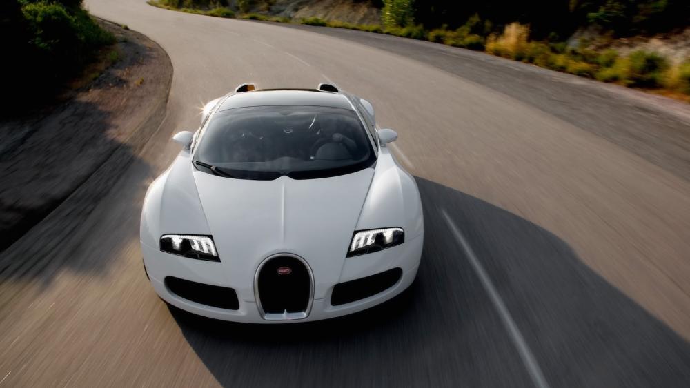 Bugatti Veyron Grand Sport in Motion wallpaper