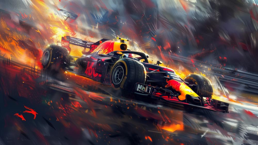 Inferno Speed Red Bull F1 wallpaper