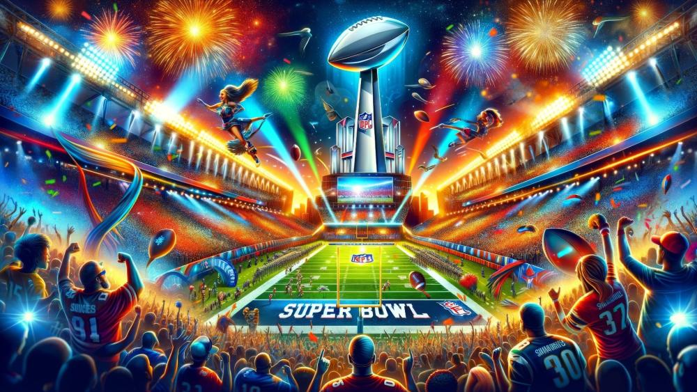Super Bowl Glory Under Stadium Lights wallpaper