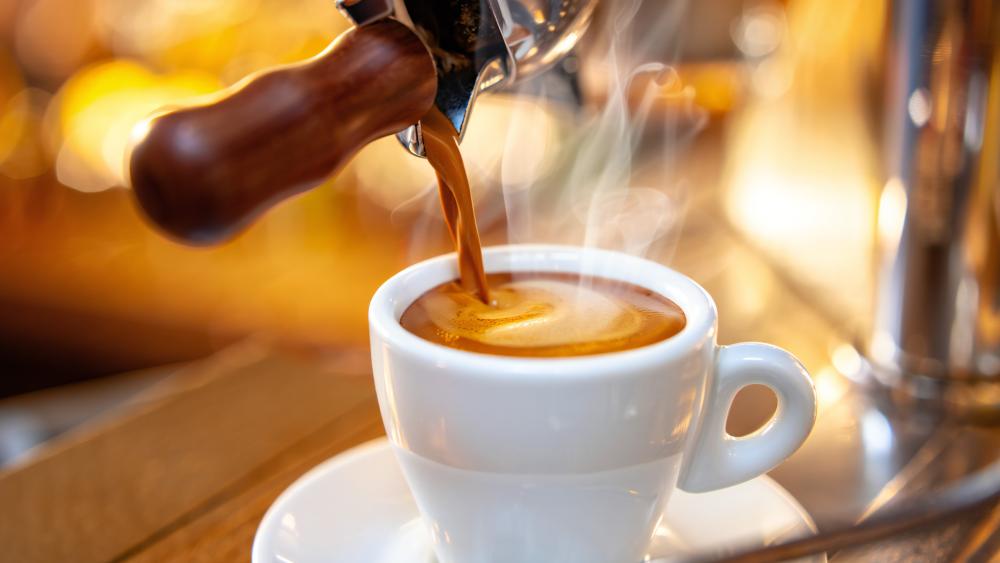 Steaming Espresso Pour wallpaper