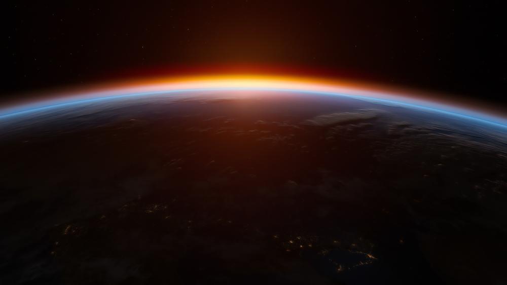 Orbital Sunset wallpaper