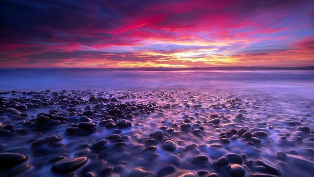 Magenta Tide at Sunset wallpaper