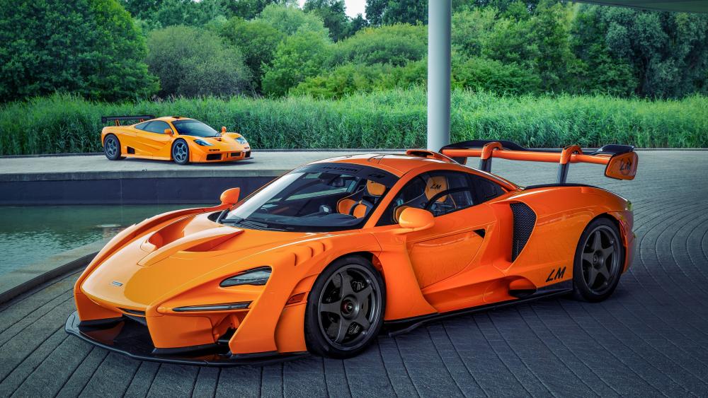 Orange McLaren Senna GTR wallpaper